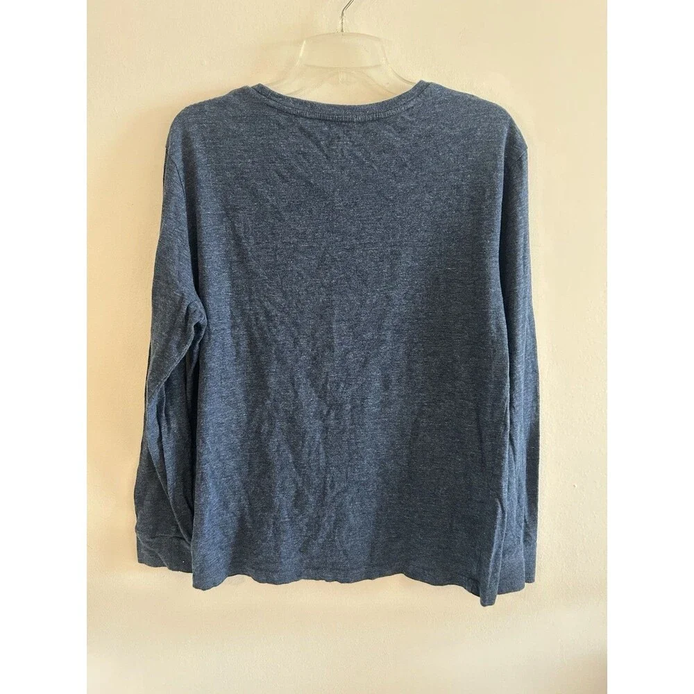 Polo Ralph Lauren Shirt Mens L Cotton Round Neck Pullover Custom Slim Fit Blue